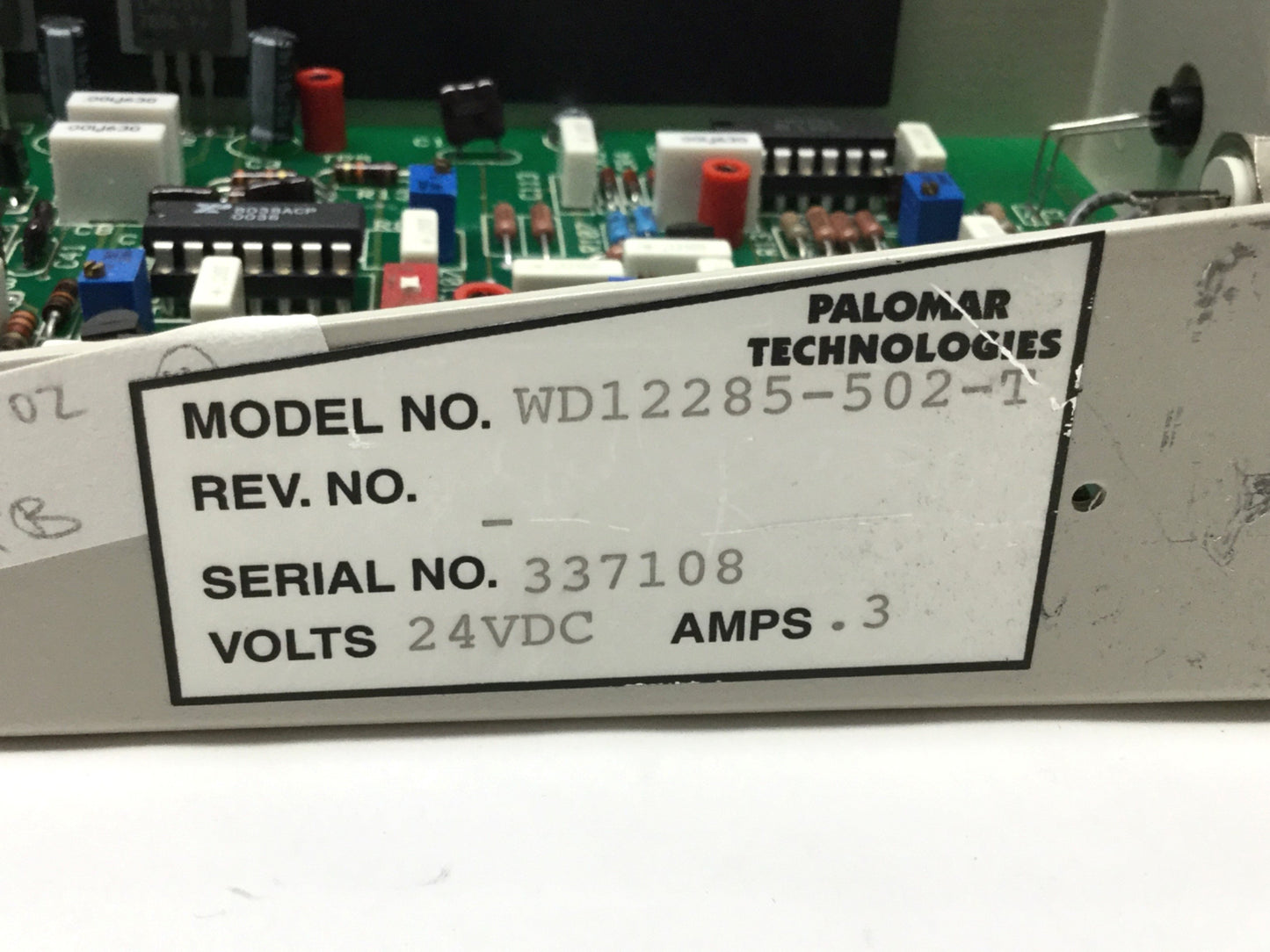 Used Palomar WD12285-502-T Adaptive Bonding System Card 24VDC for 8000i Wire Bonder