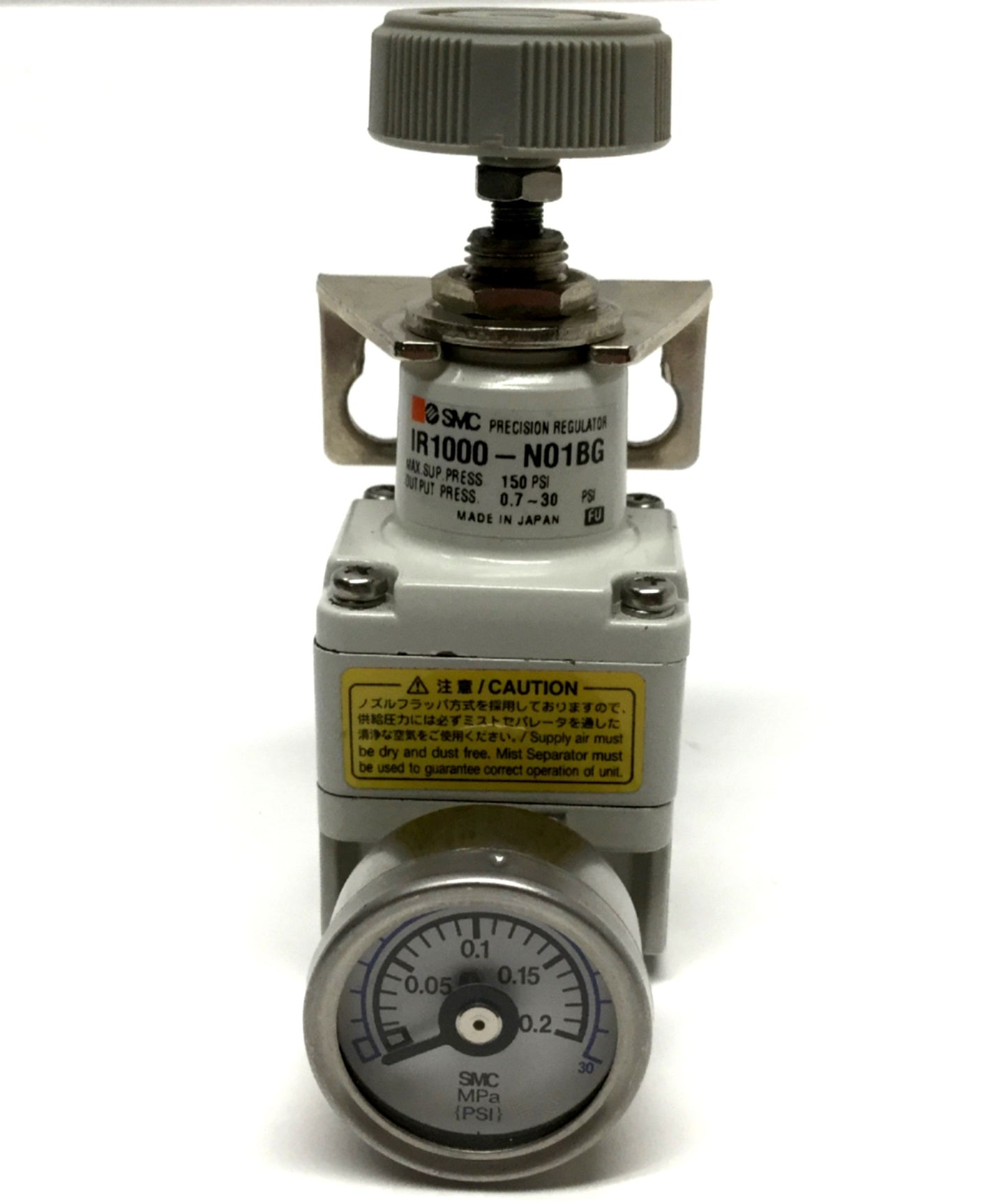 Used SMC IR1000-N01BG Precision Air Pressure Regulator, 0.7-30psi Out, 1/8" NPT