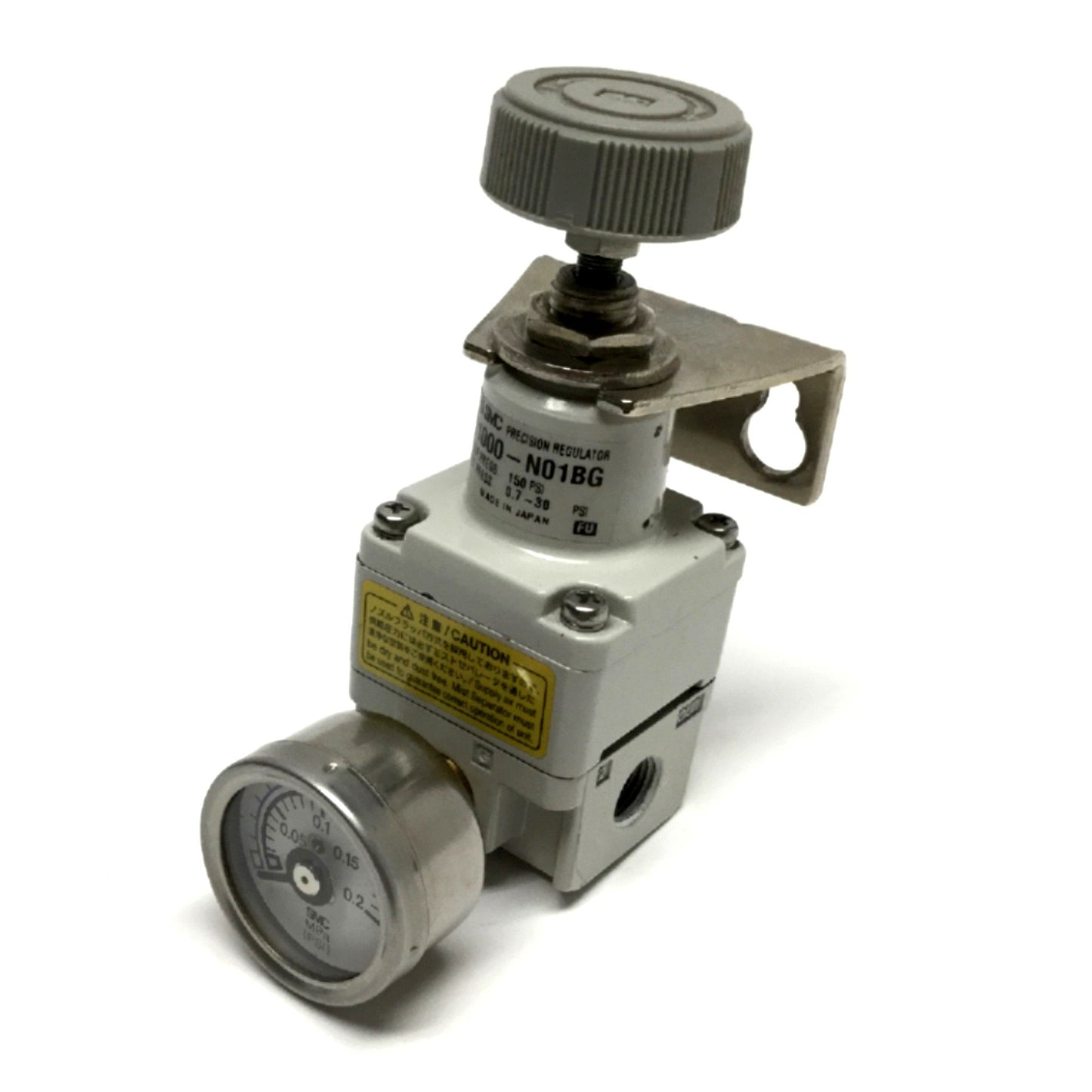 Used SMC IR1000-N01BG Precision Air Pressure Regulator, 0.7-30psi Out, 1/8" NPT