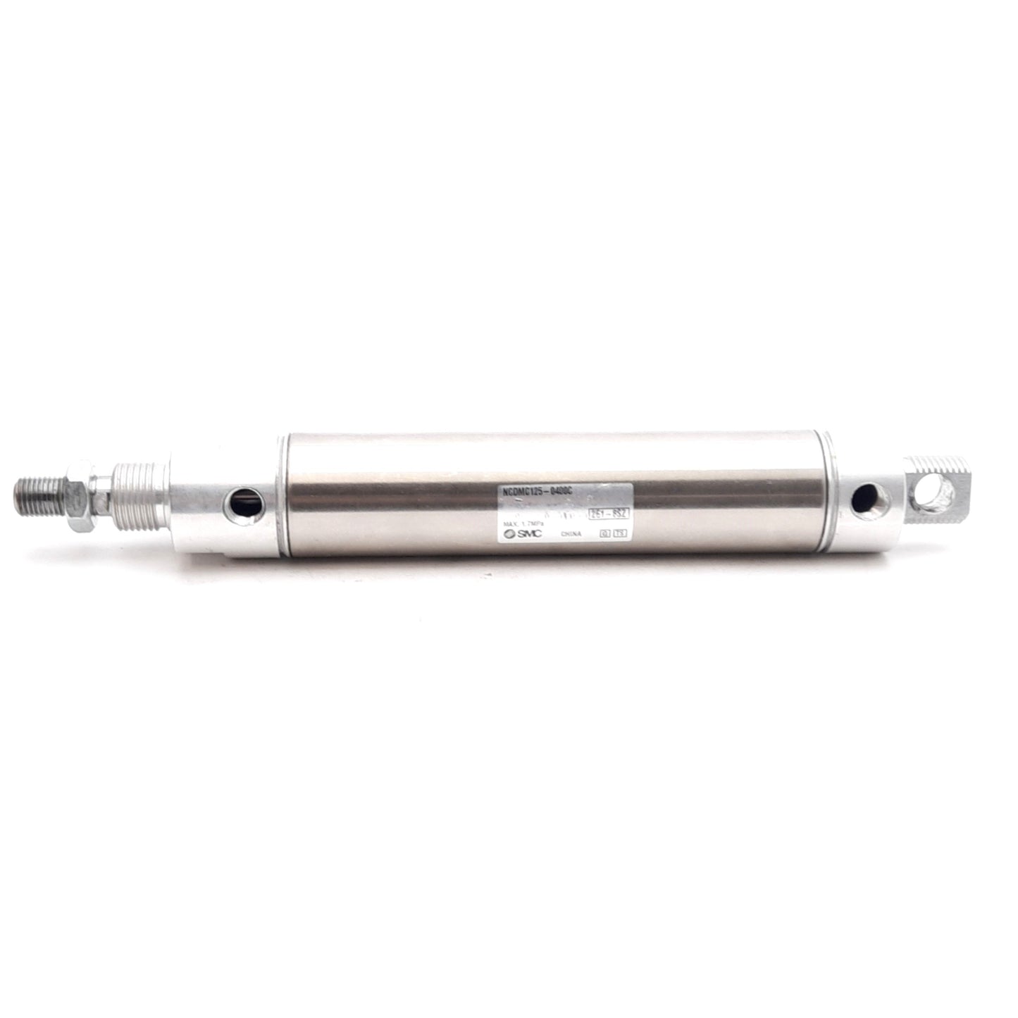 Used SMC NCDMC125-0400C Stainless Steel Cylinder ø1.25in Bore, 4in Stroke, 1/8in NPT