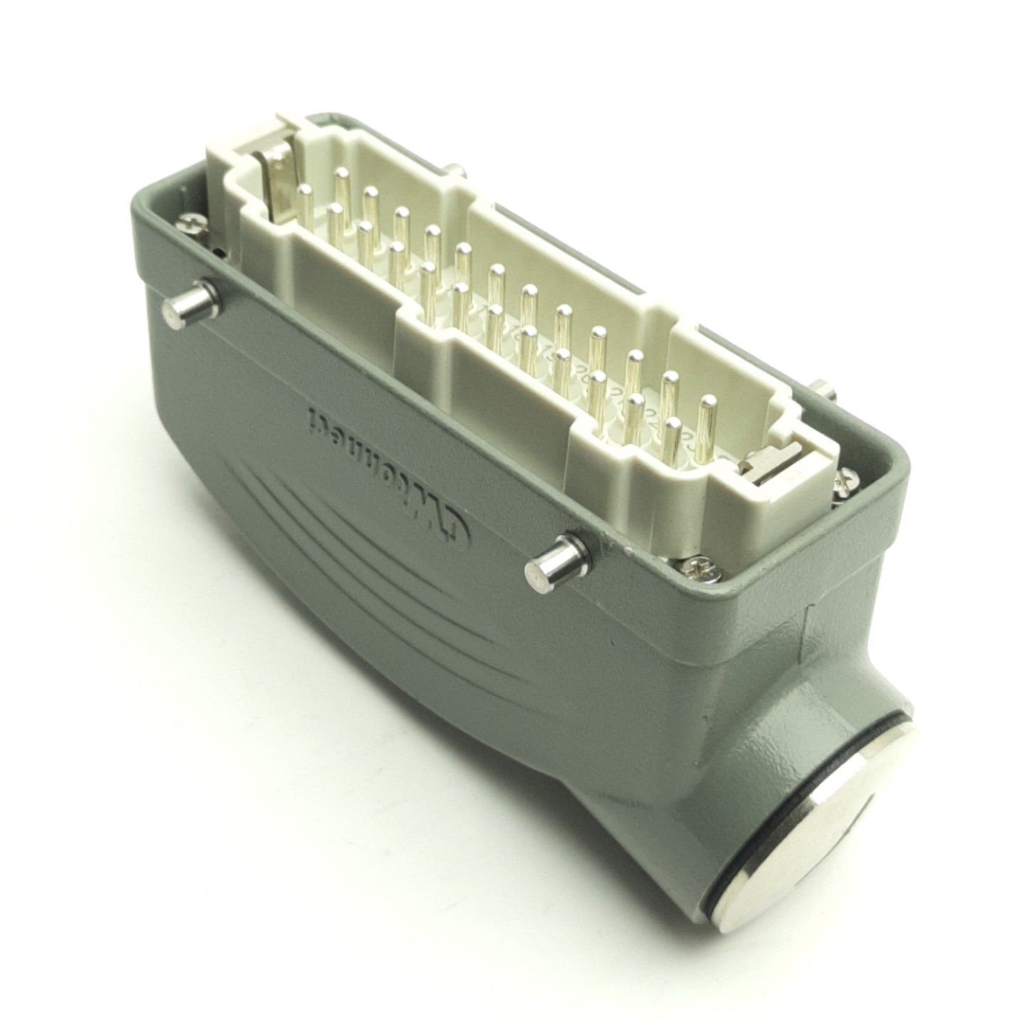 Used Molex GW 7324.6107.1 Male HDC Connector w/ Latching Hood, 24B, 24P+G, 600V, 16A