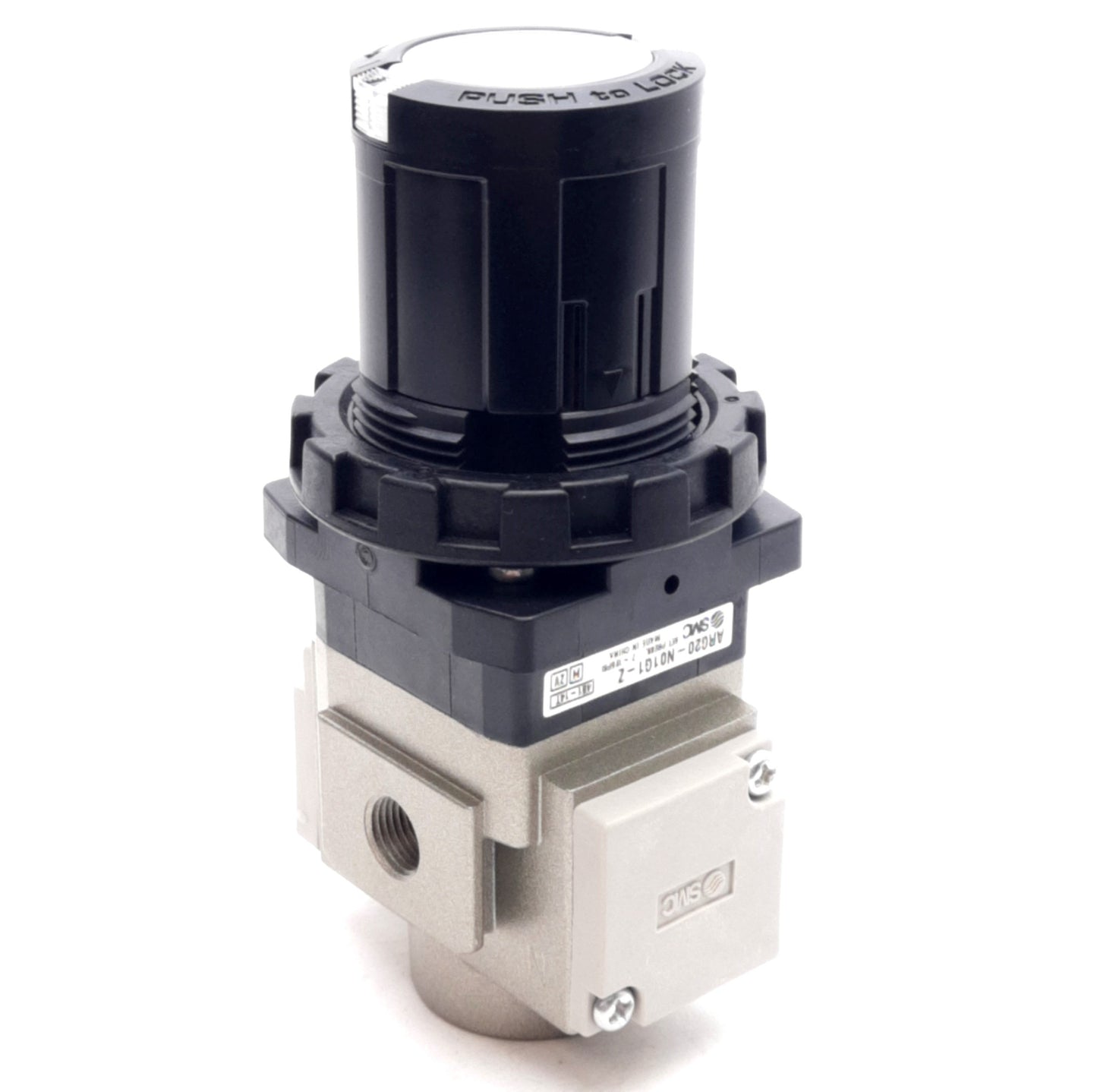 New – Open box SMC AR20-N01G1-Z Pneumatic Regulator w/ Gauge, 7-125psi, 1/8in NPT Ports