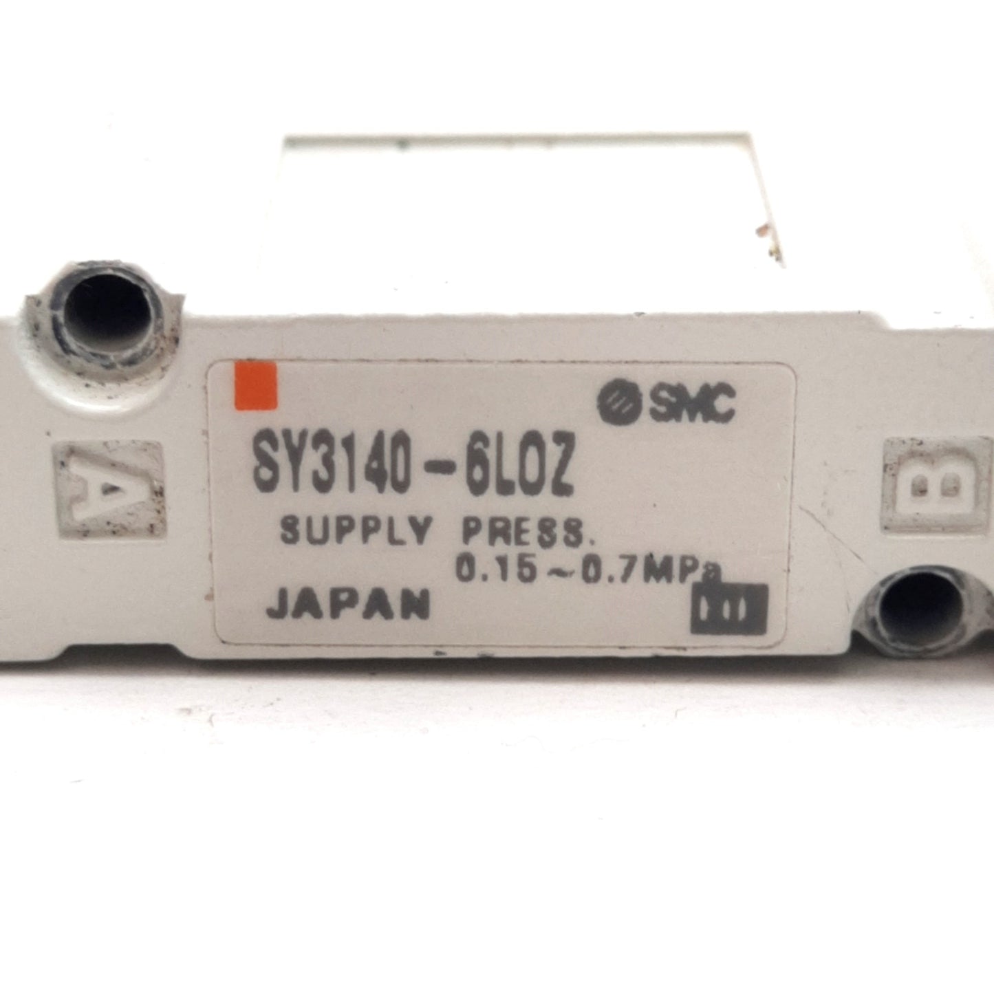 Used SMC SY3140-6LOZ Solenoid Valve 2-Position Single 12VDC, 0.15-0.7MPa, For: SY3000