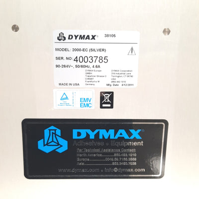 Used Dymax Model 2000-EC UV Curing Light Power Supply, 400W Power, 90-264VAC Supply