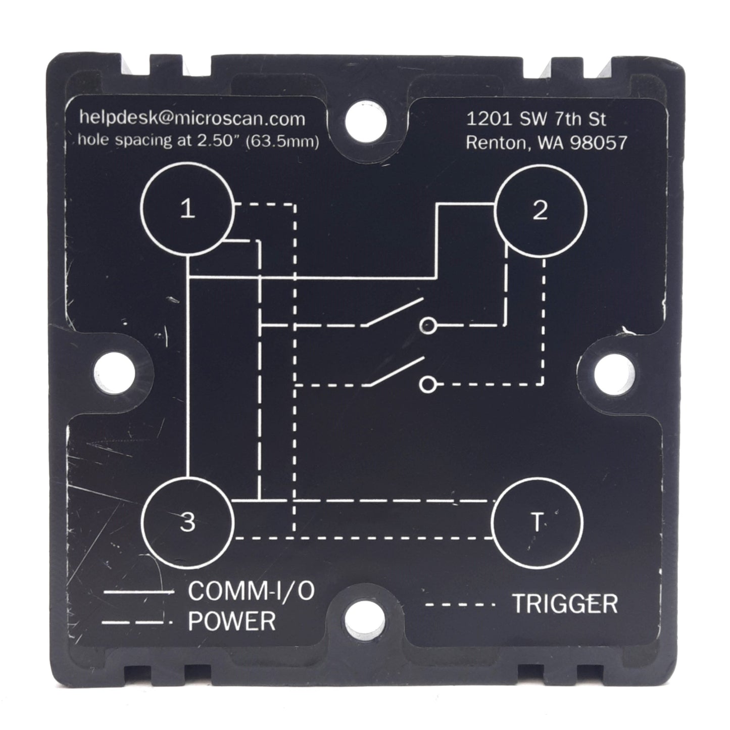 Used Microscan 98-000103-02 QX-1 Interface Device M12 12-Pin Male M12 12/8-Pin Female