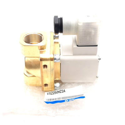 New SMC VXZ250HZ2A Solenoid Valve, 24VDC Coil, 1.0MPa, ø20mm Orifice, Rc3/4 Ports