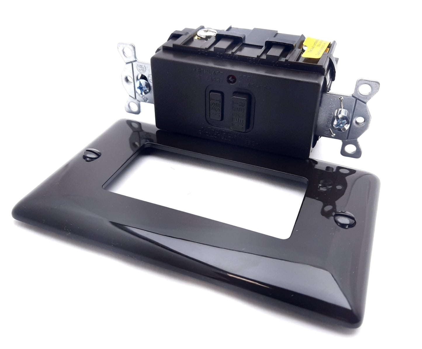 New Hubbell GFBF20LA Brown Faceless GFCI Receptacle with LED Indicator 20A 125V