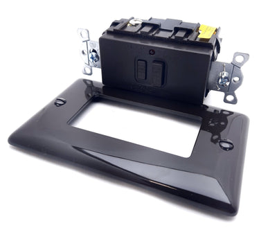 New Hubbell GFBF20LA Brown Faceless GFCI Receptacle with LED Indicator 20A 125V