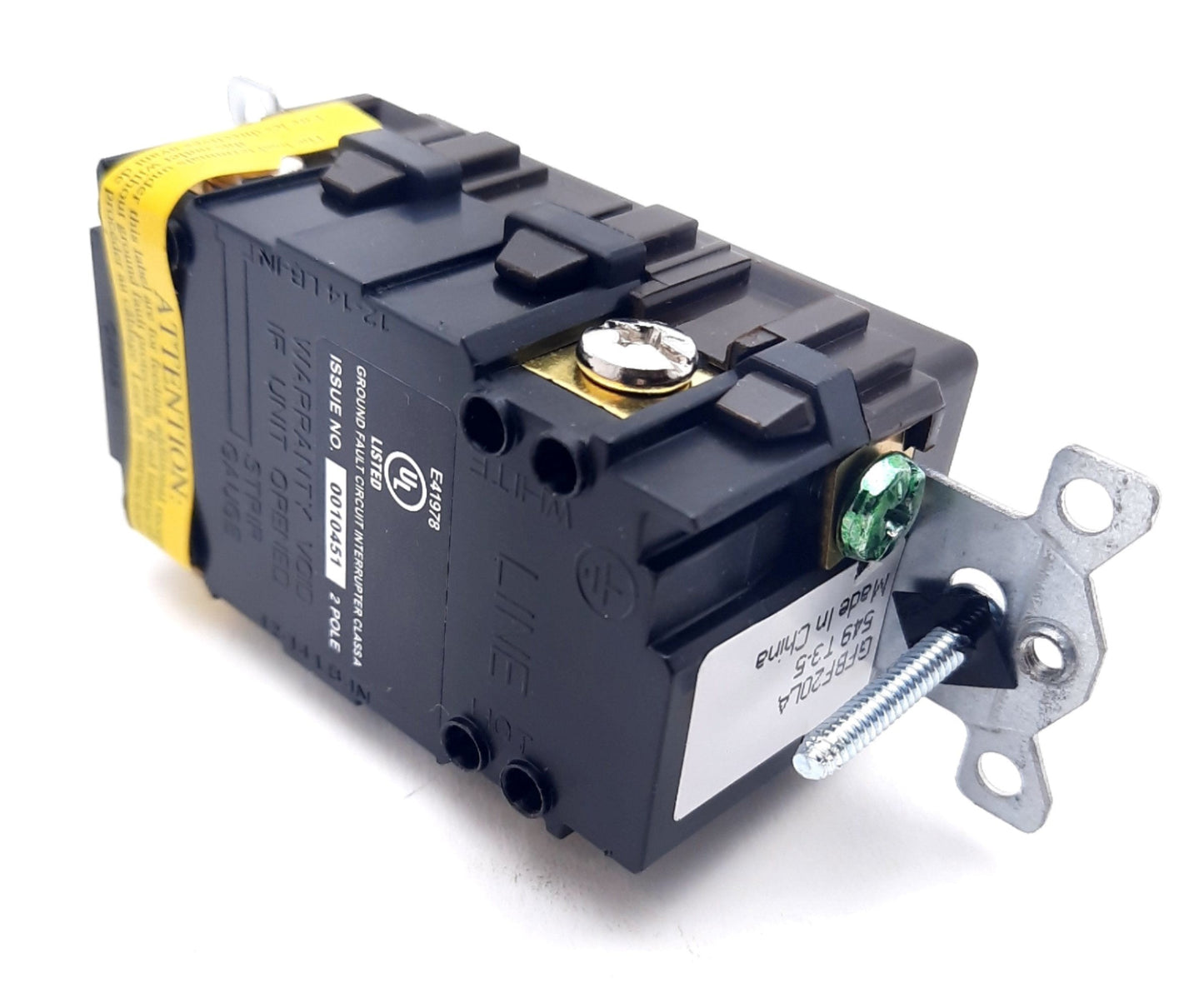 New Hubbell GFBF20LA Brown Faceless GFCI Receptacle with LED Indicator 20A 125V