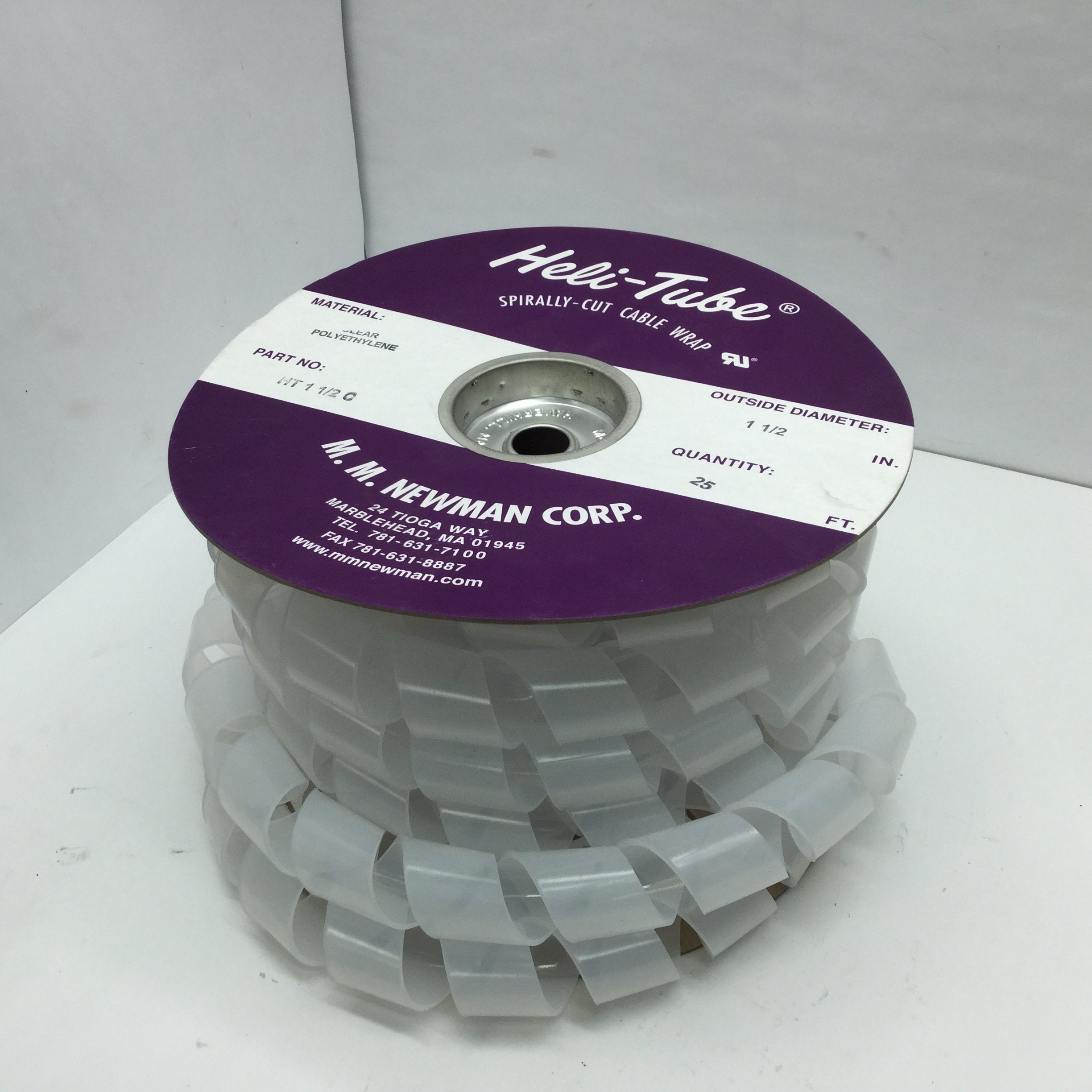 Heli-Tube HT11/2C Spiral Wrap Cord Cable Conduit Polyethylene ~15ft OD ...