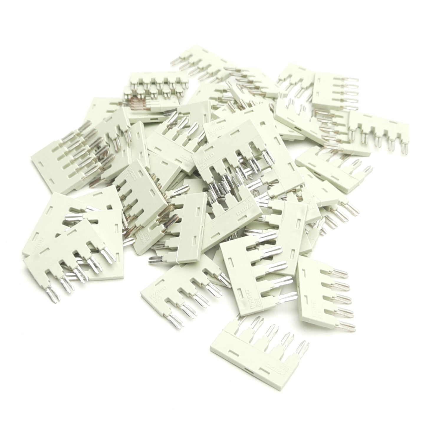 Used Lot of 40 Wago 859-405 51131381 Plug-In Jumper Bar, 5-Position, 18A Rating