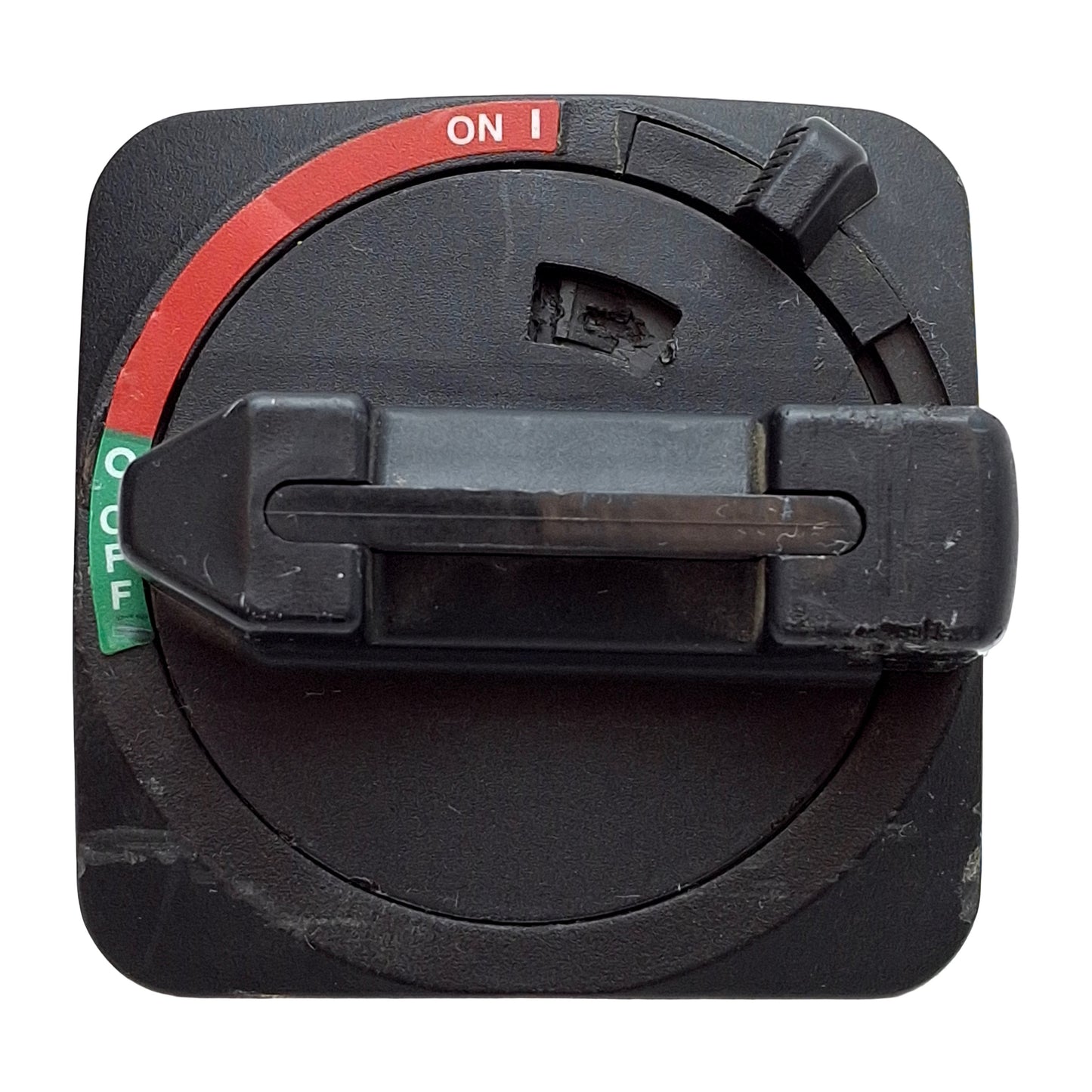 Used Allen Bradley 194R-HS1 Rotary Disconnect Switch Handle, Black, 2-Position, 90°