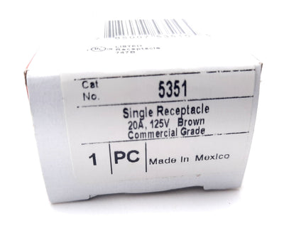 New Lot of 2 Legrand 5351 Single Receptacles Single Plug 20A, 125V, 2 Pole 3 Wire