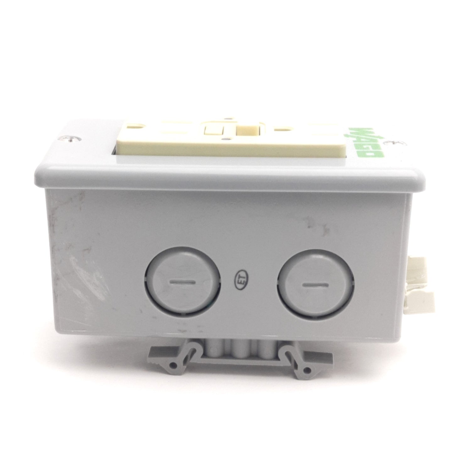 Used Wago 51018351 GFCI Receptacle 120VAC 15A Rating, DIN Rail Mount, NEMA5-15