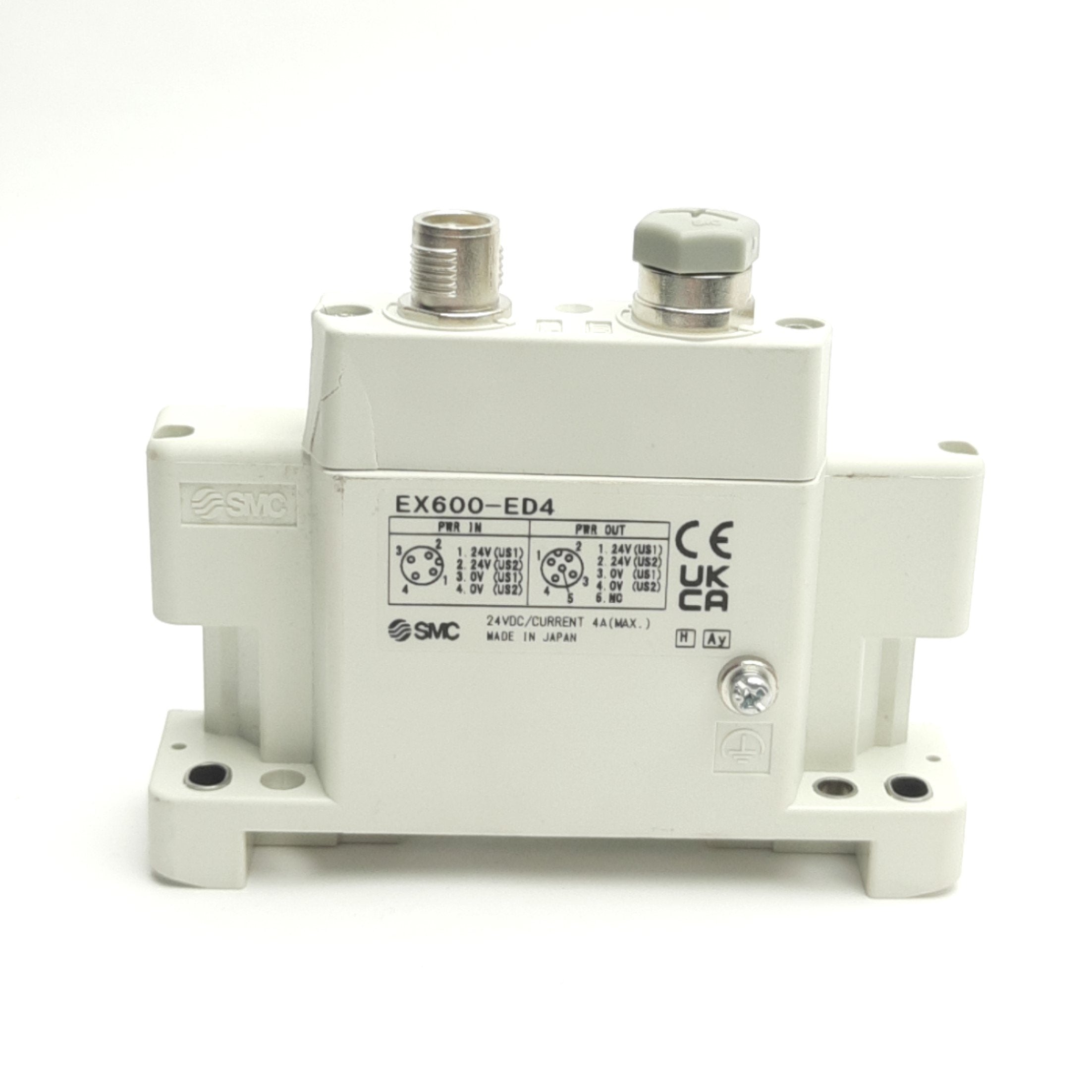 SMC EX600-ED4 Manifold Block End Plate for EX600, M12-4/5P