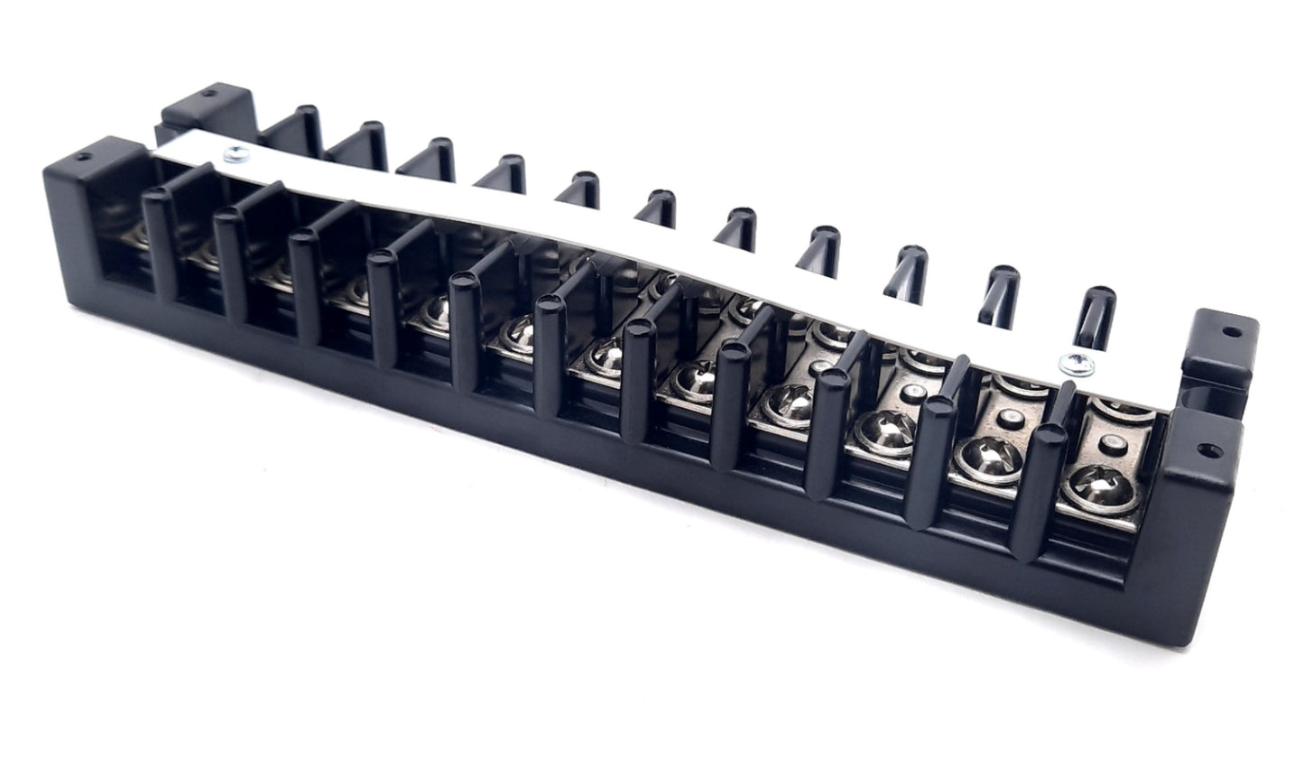 Used Marathon 1512STD Terminal Block Connector Barrier 12 Position 30A 600V 10-16AWG