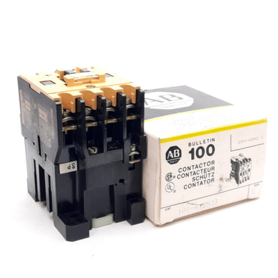 New – Open box Allen Bradley 100-A18NJ3 Contactor, 3-Pole, 600VAC 18A, 24V Coil, DIN Rail