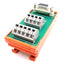 Used Wago 289-555 Breakout Board, 9-Position, Female 9-Pin D-Sub Connector, DIN Rail