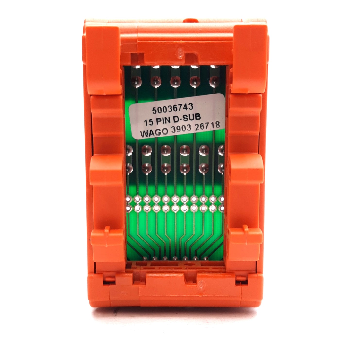 Used Wago 50036743 Breakout Board 15-Position Terminals D-Sub 15-Pin Male DIN Rail