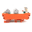 Used Wago 50036743 Breakout Board 15-Position Terminals D-Sub 15-Pin Male DIN Rail