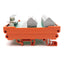 Used Wago 289-557 Breakout Board, 25-Position, 25-Pin D-Sub Female, DIN Rail