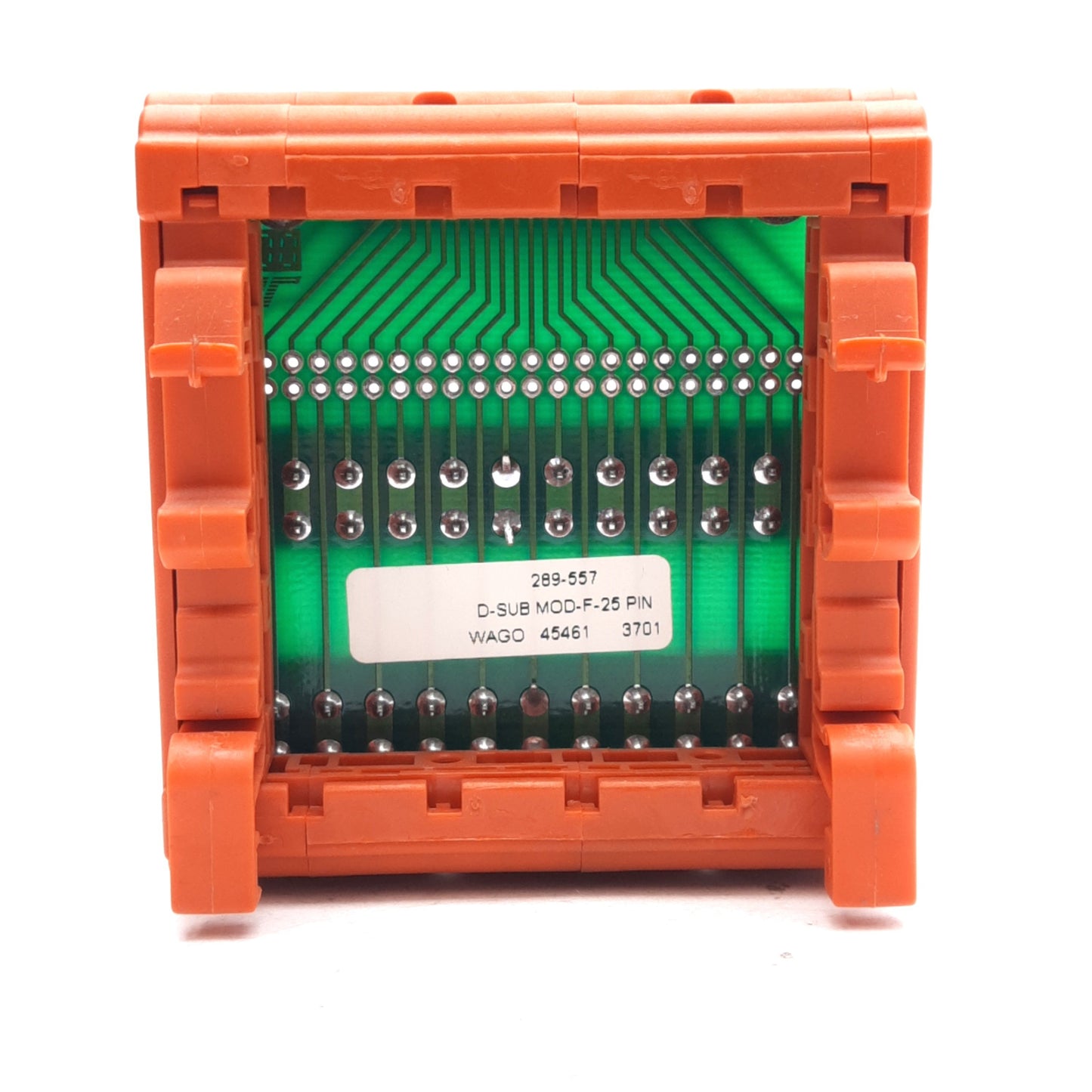 Used Wago 289-557 Breakout Board, 25-Position, 25-Pin D-Sub Female, DIN Rail