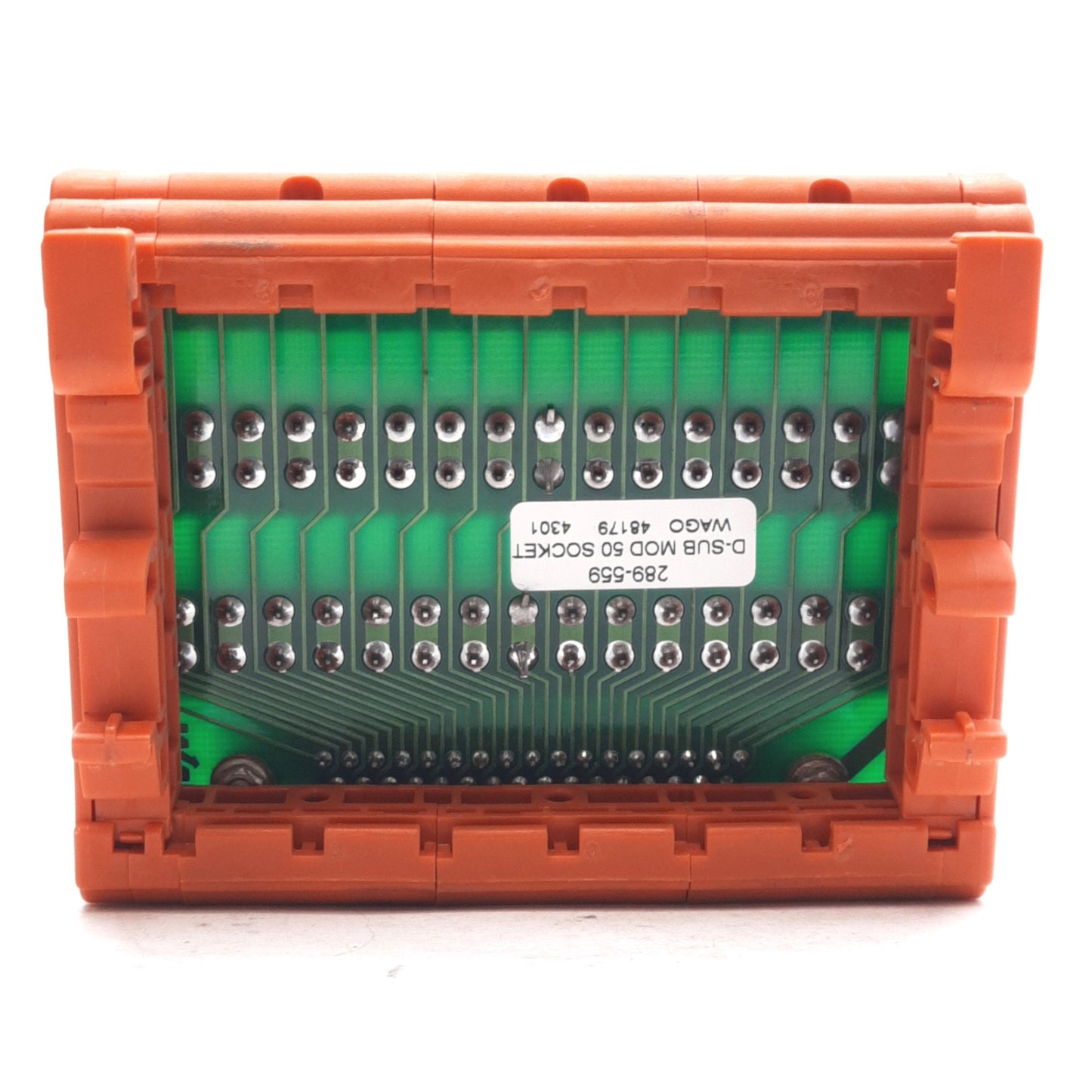 Used Wago 289-559 Breakout Board, 50-Position, 50-Pin D-Sub Female, DIN Rail