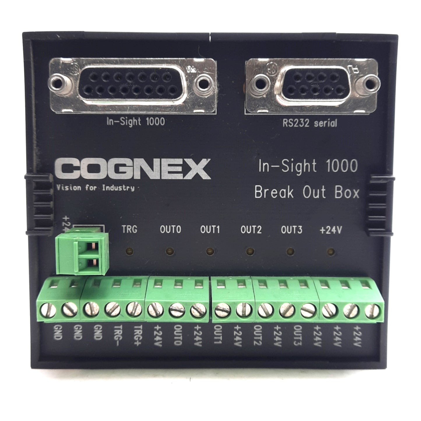 Used Cognex 800-5743-1 In-Site 1000 Break Out Box, RS232 Serial, D-Sub 15, 24V