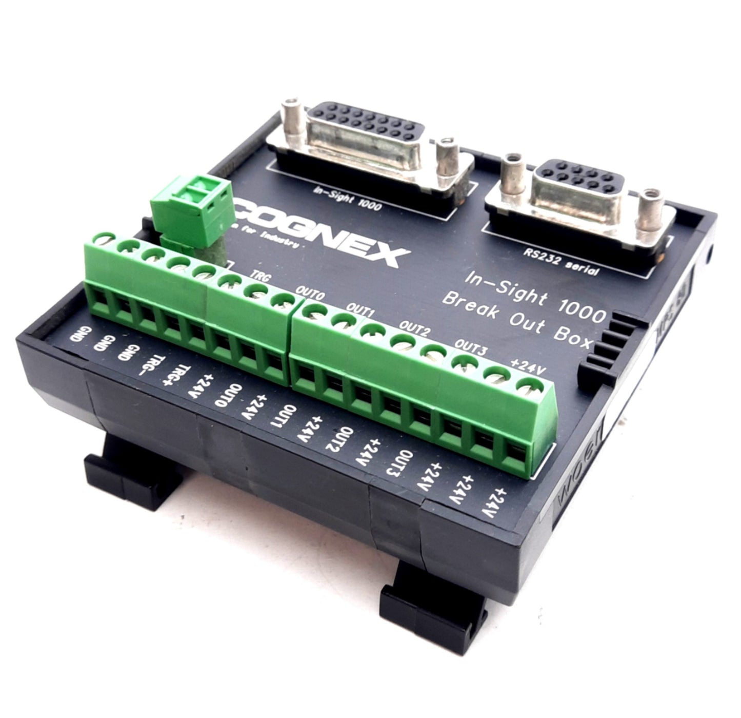 Used Cognex 800-5743-1 In-Site 1000 Break Out Box, RS232 Serial, D-Sub 15, 24V