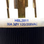 Used Hubbell HBL2811 Twist Lock Plug, 120/208VAC 3ØY, 30A, 4-Pole, NEMA L21-30P