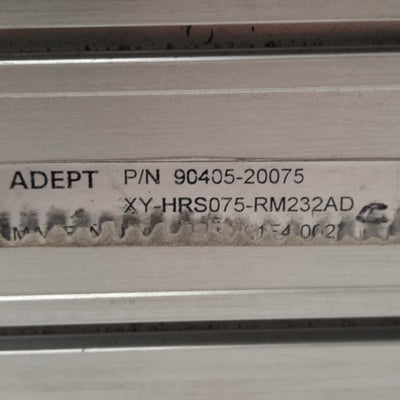 Used Adept XY-HRS075-RM232AD MR-Series Robot Module, 750mm Stroke, 20mm Lead, 400W