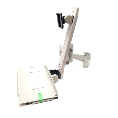 Used Ergotron 28-188-180-00 Sit-Stand Monitor & Keyboard Wall Mount, 9in Extensions