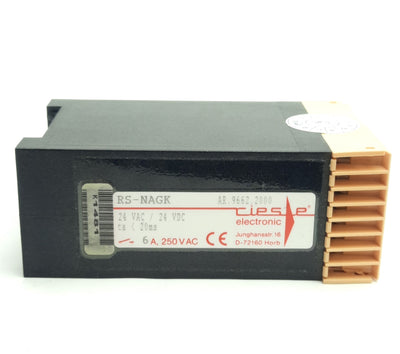 Used Riese RS-NAGK Safety Relay, Normally Open, 6A 250VAC Contact, 24V Coil Voltage