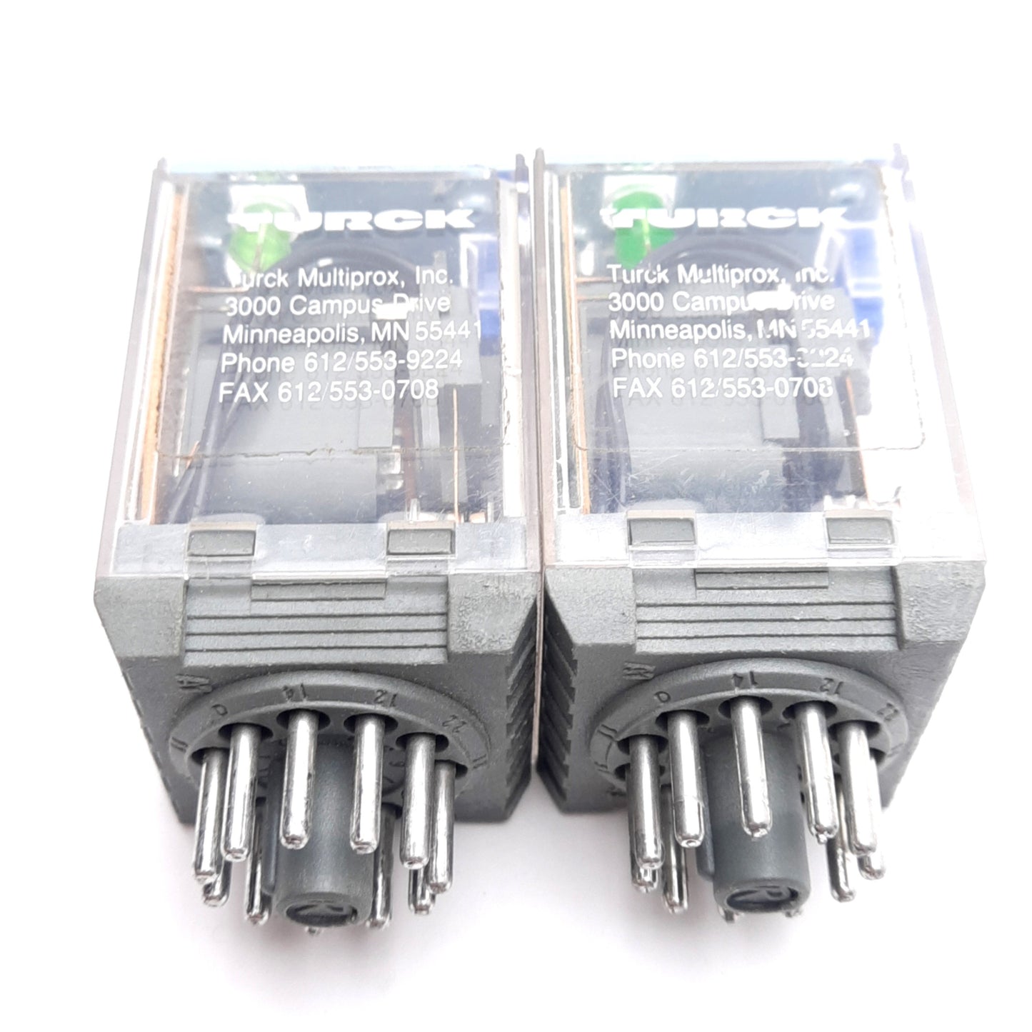 Used Lot of 2 Turck C3-A30X/024VDC Power Relay, 24VDC Coil, 3PDT, 14-Pin, 10A 300VAC