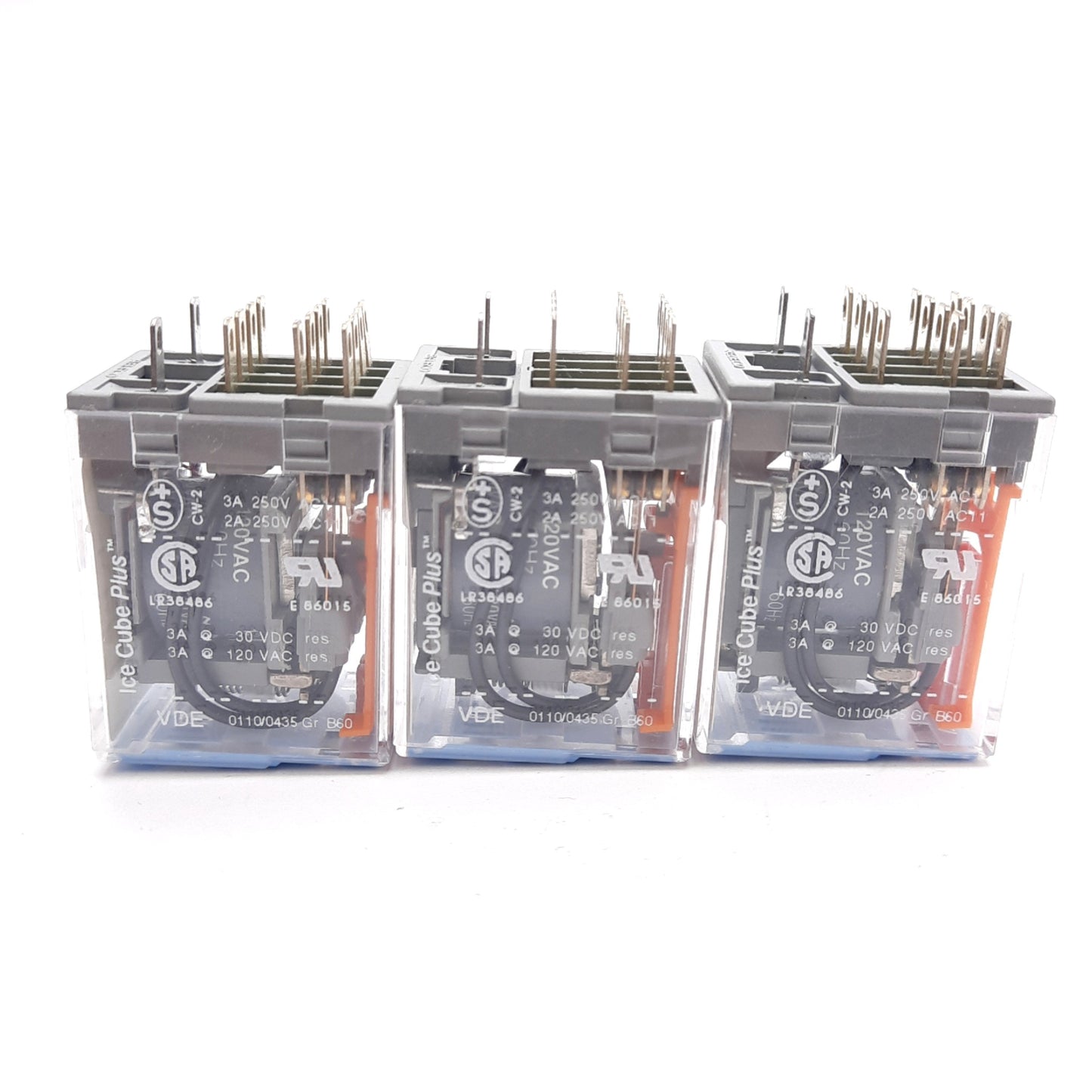 Used Lot of 3 Releco C9-A41/120VAC Control Relay, 120VAC Coil, 4PDT, 3A 120VAC/30VDC