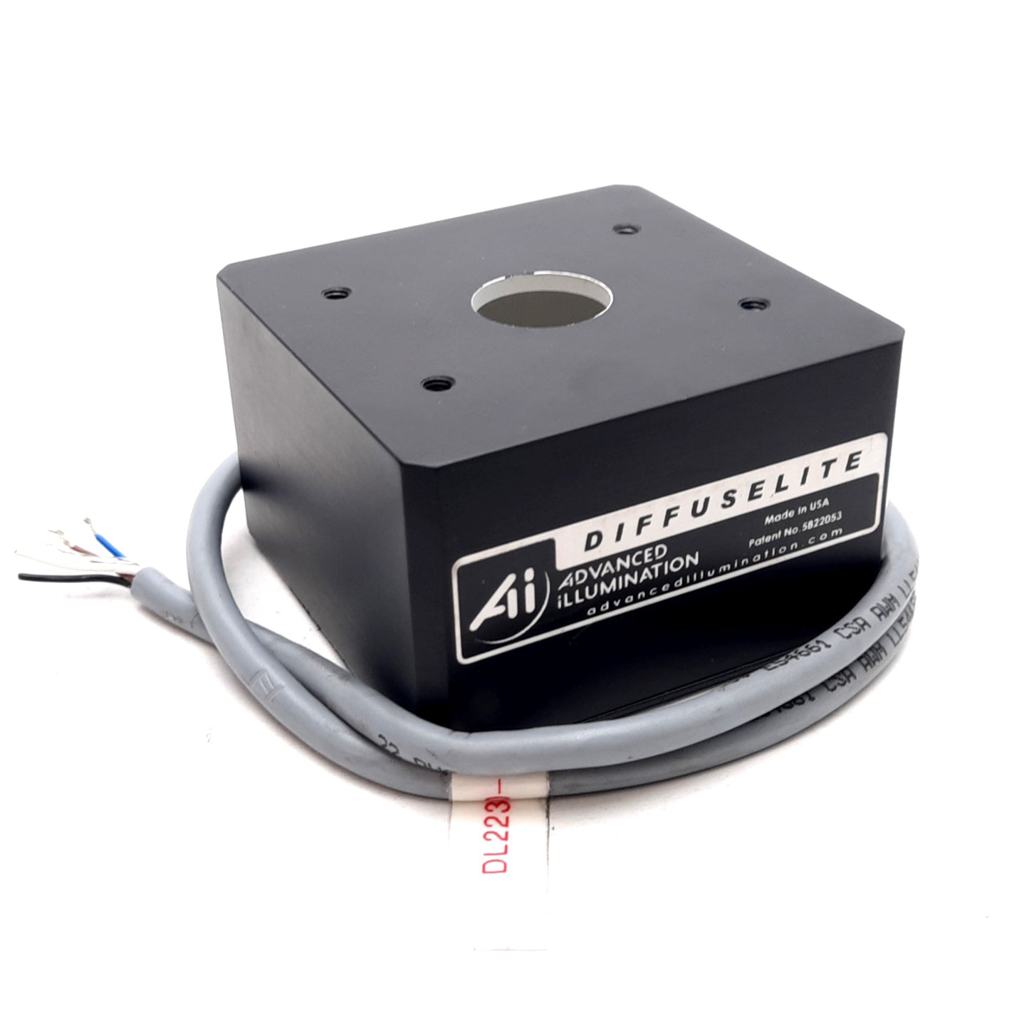 Used Advanced Illumination DL2230-660 Red Diffuse Dome Light, 24VDC, 1ft Lead Wire