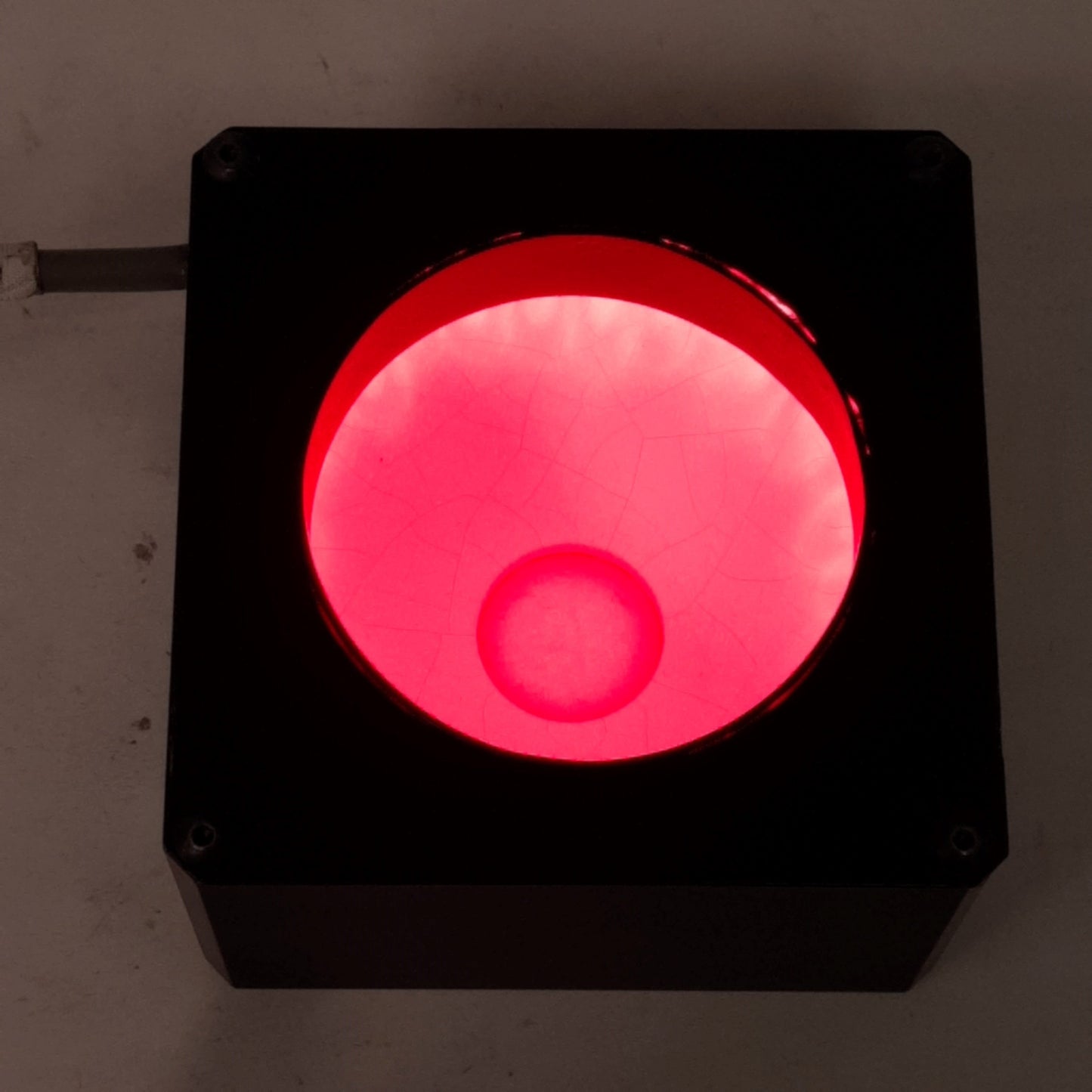 Used Advanced Illumination DL2230-660 Red Diffuse Dome Light 24VDC 1ft Lead Wire