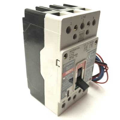 Used EATON Cutler-Hammer HMCPE007C0C Circuit Breaker, 3-Pole, 7A 600V w/Alarm