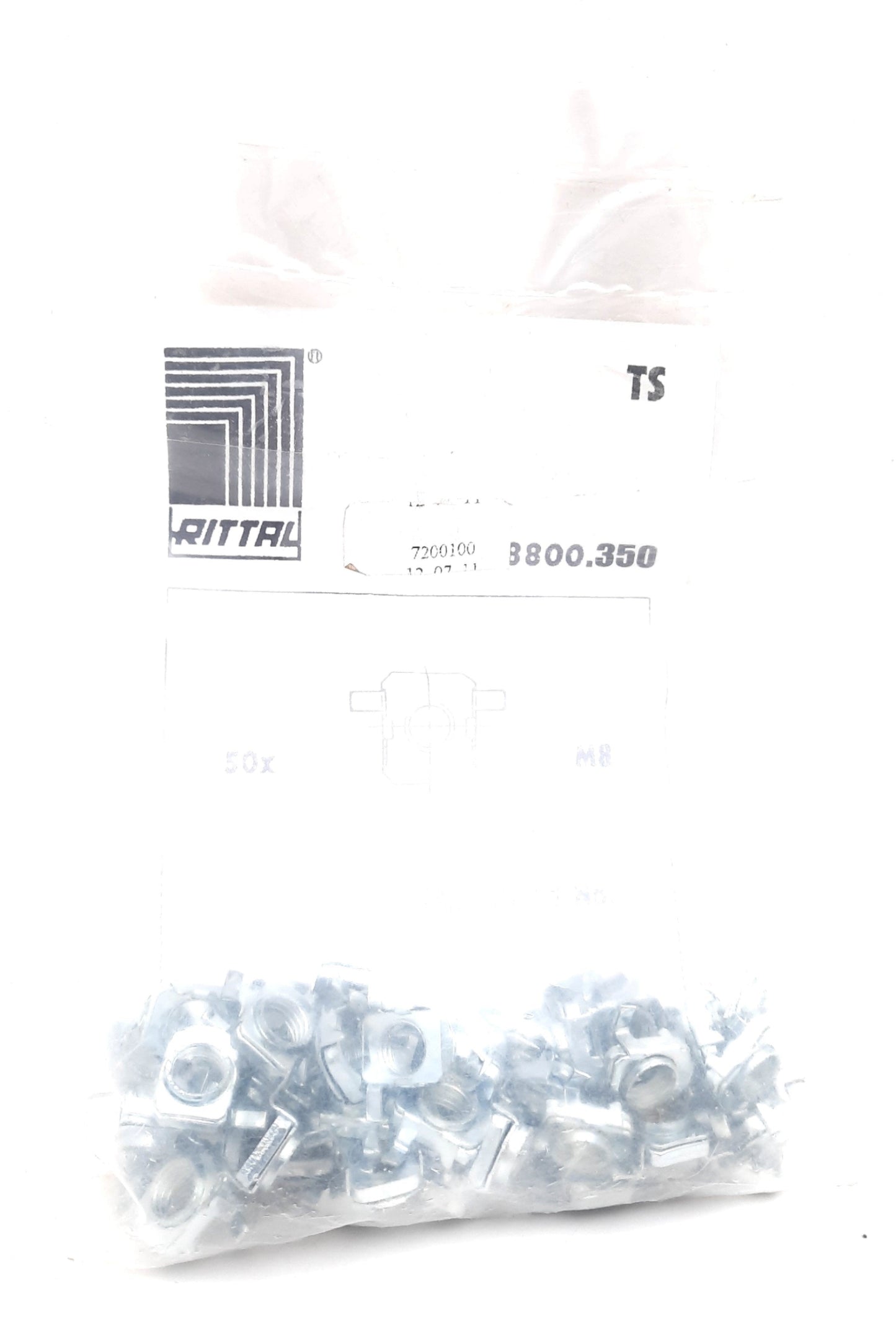 New Lot of 50 Rittal 8800.350 Captive Nut Insertion From Front M8