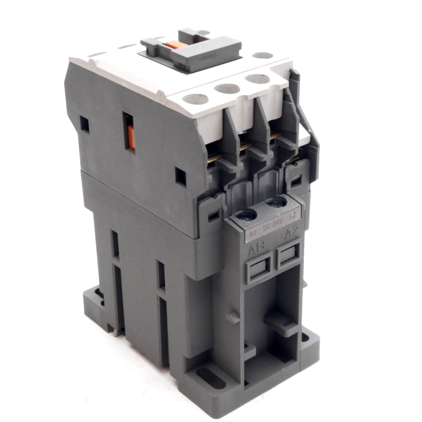 Used LS Electric MC-12b Contactor, 3-Pole NO+NC Aux, Coil: 24VDC, 25A 690VAC, Damaged