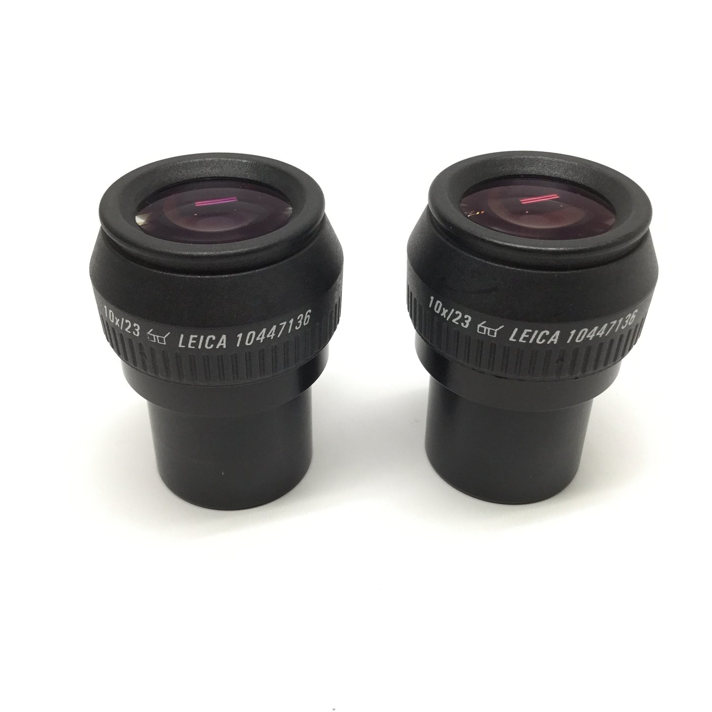 Used Pair of Leica 10447136 Fixed Widefield Stereo Zoom Microscope Eyepieces 10x/23