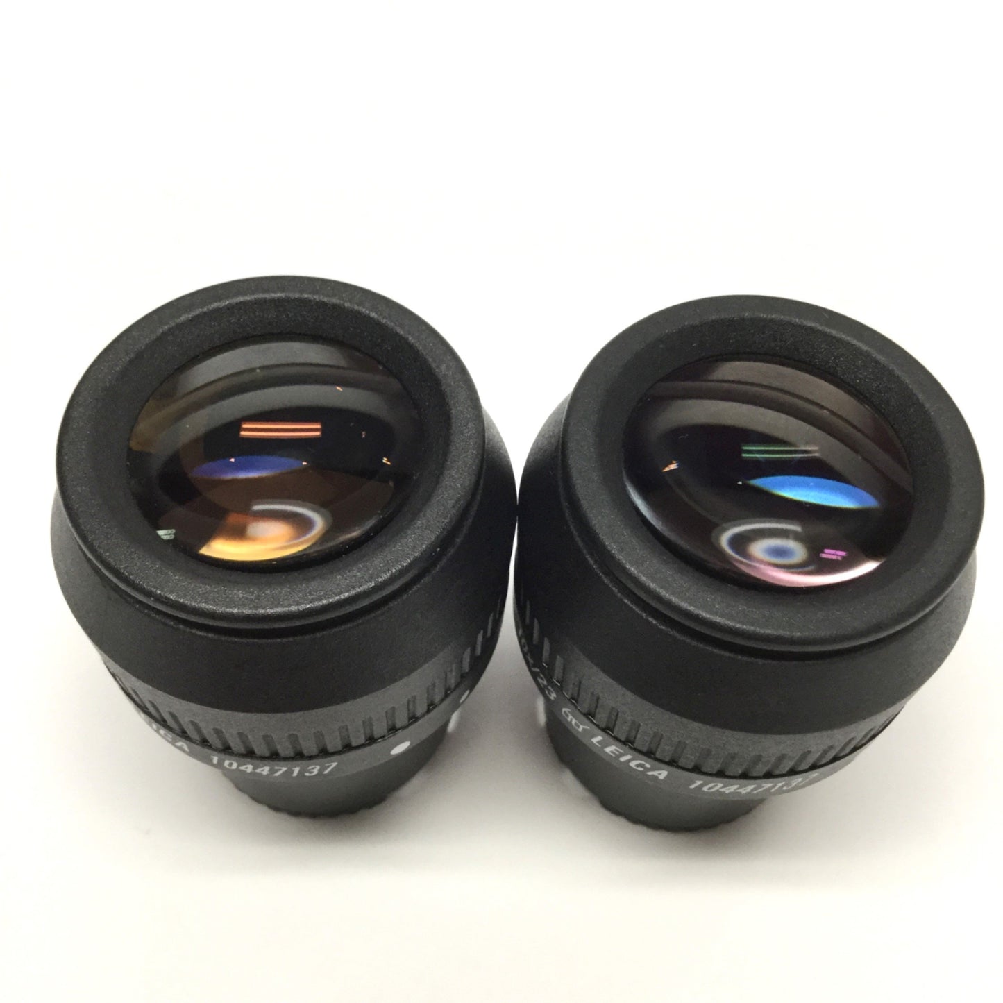 Used Pair of Leica 10447137 Adjustable Stereo Zoom Microscope Eyepieces 10x/23