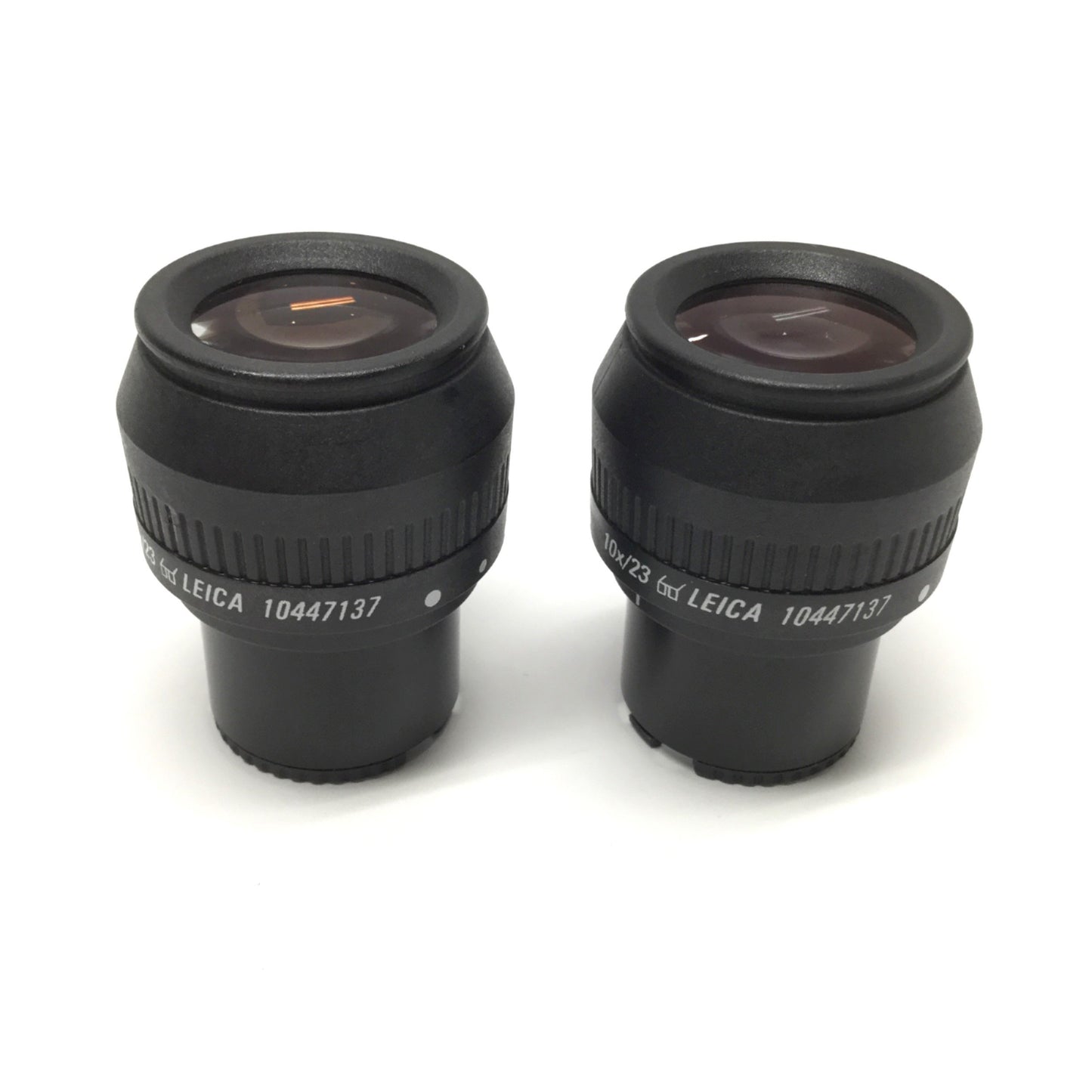 Used Pair of Leica 10447137 Adjustable Stereo Zoom Microscope Eyepieces 10x/23