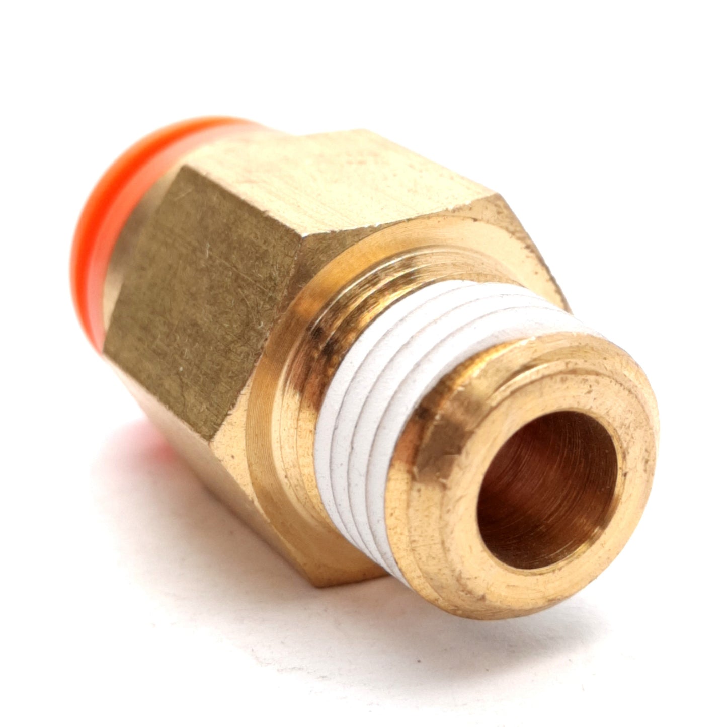 Used Lot of 10 SMC KQ2H11-35S Pneumatic Fittings, 1/4in NPT Male to 3/8in One-Touch