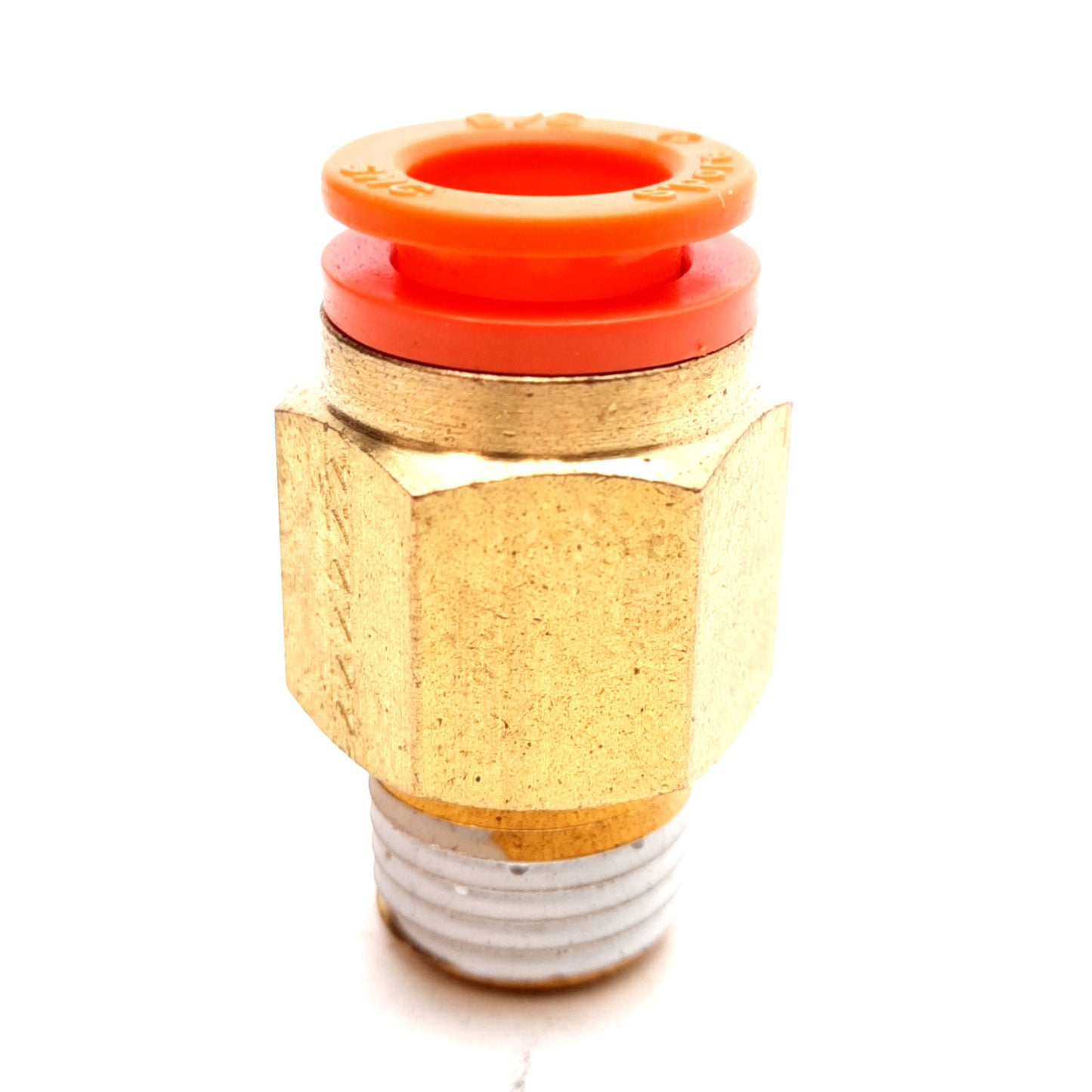 Used Lot of 10 SMC KQ2H11-35S Pneumatic Fittings, 1/4in NPT Male to 3/8in One-Touch