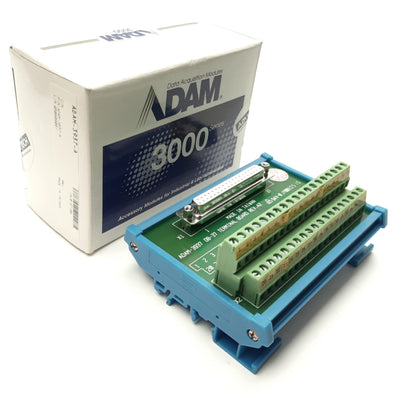 Advantech ADAM-3937-A DB37 Female Breakout Board, 37-Pin D-Sub, DIN Rail Mount