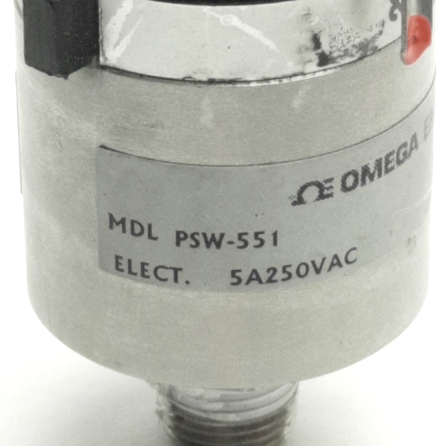 Used Omega Engineering PSW-551 Pressure Switch SPST-5A, 0.8-30Psi Range, 1/8" NPT