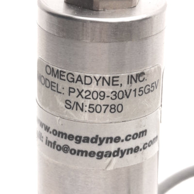 Omega Engineering PX209-30V15G5V Pressure Transducer -14.7 to 15Psi, 5VDC Output