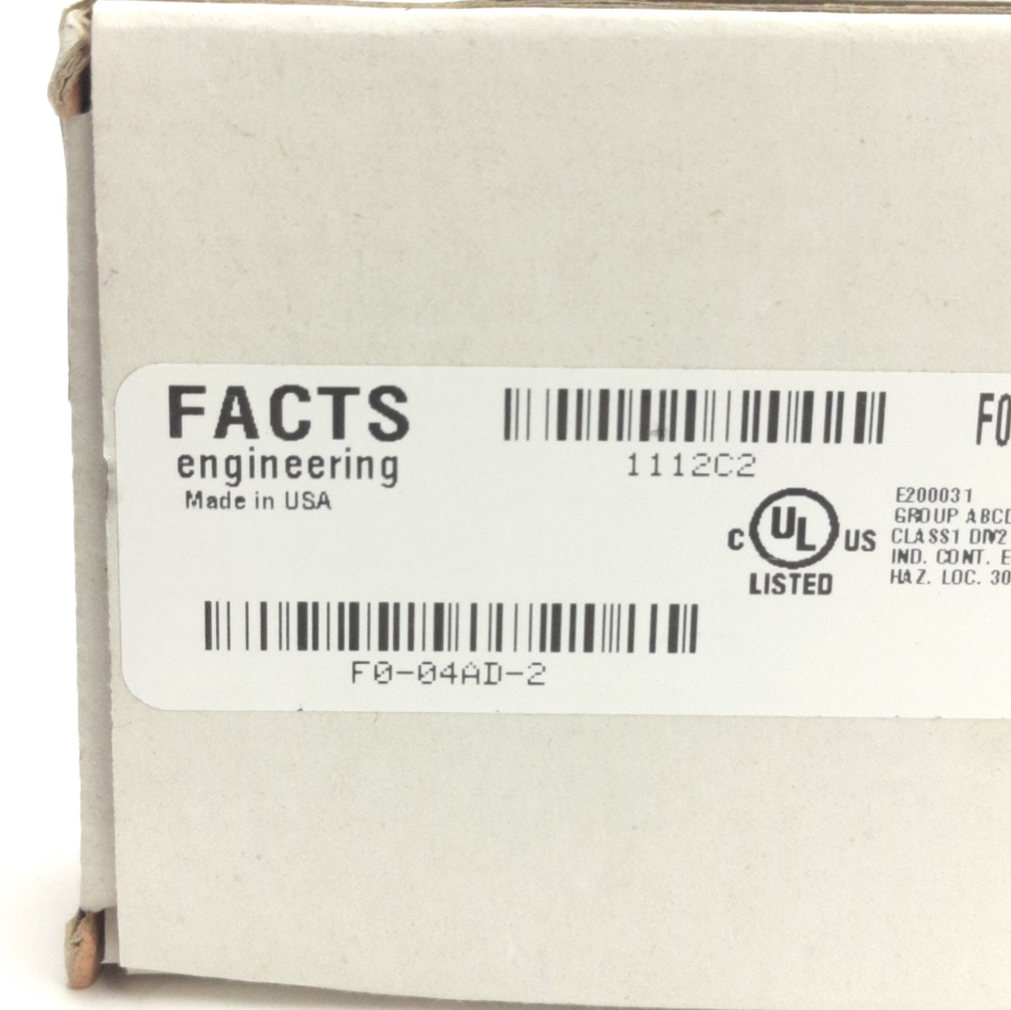 New – Open box Facts Engineering F0-04AD-2 Analog Input Module 4-Channel, Input 0-5VDC 0-10VDC