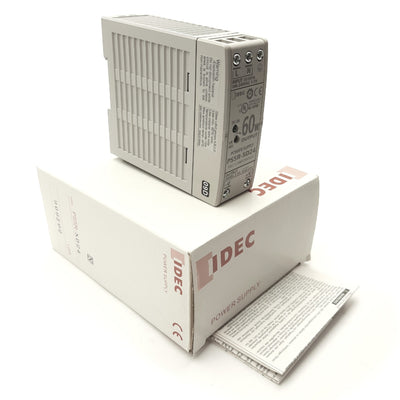 New Idec PS5R-SD24 Power Supply, Out: 24VDC 2.5A 60W In: 100-240VAC 1.7A DIN Rail